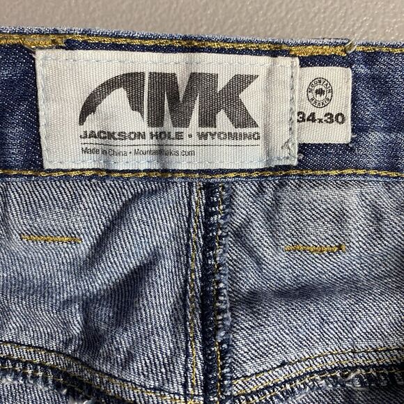 MOUNTAIN KHAKIS Jeans Jackson Hole Straight Denim Medium Wash Mens 34x30 Blue - Picture 3 of 11